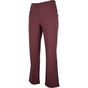Jockey Sport Womens Burgundy Moisture Wicking Yogo Capri Legging Pants Size M